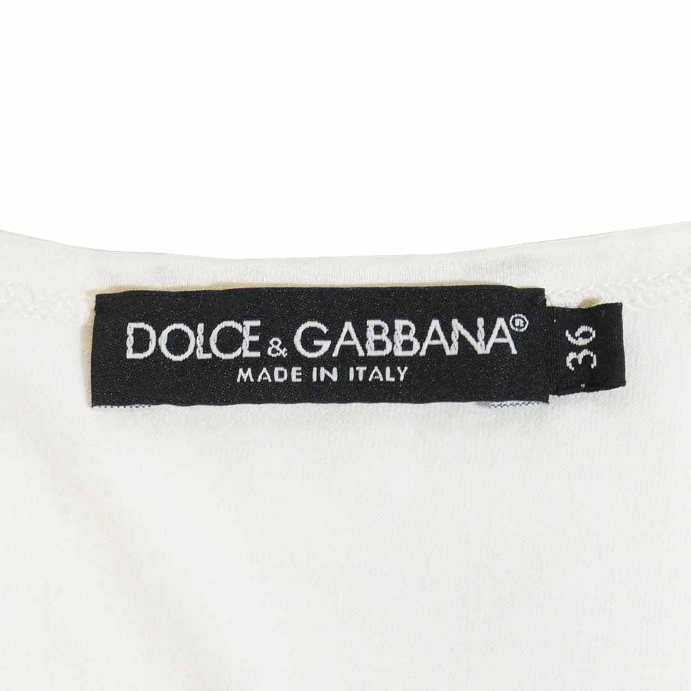 DOLCE&GABBANA ドルチェアンドガッバーナ マリリンモンロー フォト プリント ノースリーブ カットソー タンクトップ ホワイト系 36【中古】