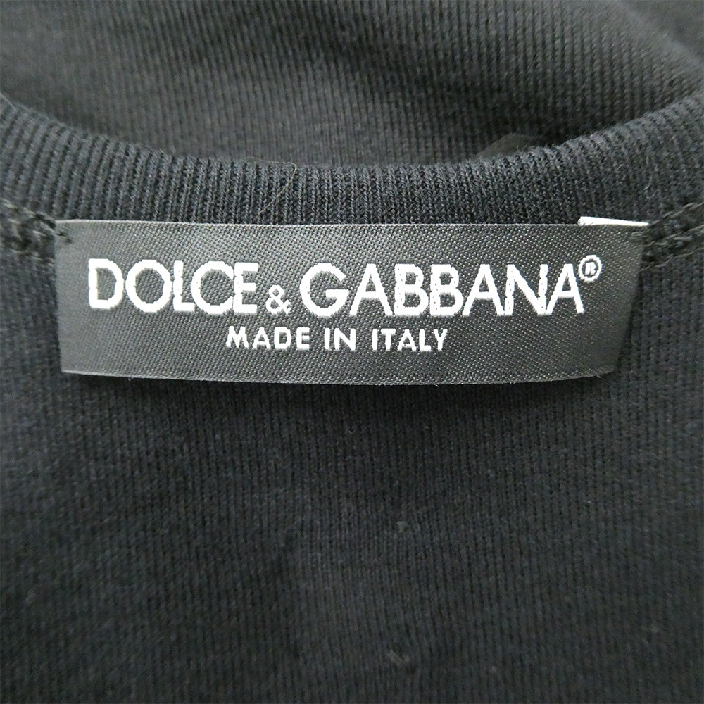 DOLCE&GABBANA ドルチェアンドガッバーナ シルク混 薔薇リボン フリル キャミソール ブラック系 36【中古】