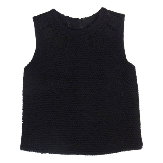 DOLCE&GABBANA ドルチェアンドガッバーナ シルク混 レース ニット ベスト ブラック系 38【中古】