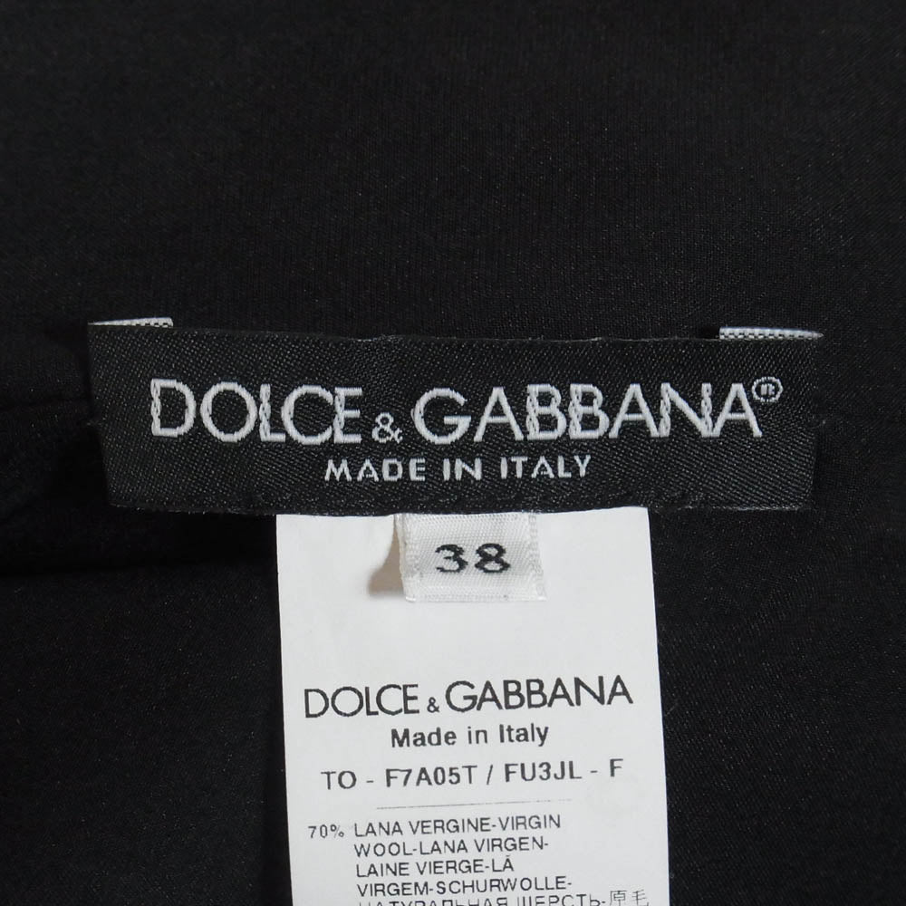 DOLCE&GABBANA ドルチェアンドガッバーナ シルク混 レース ニット ベスト ブラック系 38【中古】
