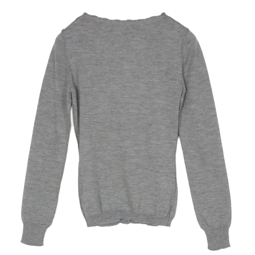 DOLCE&GABBANA ドルチェアンドガッバーナ Vネック シルク カーディガン グレー系 38【中古】