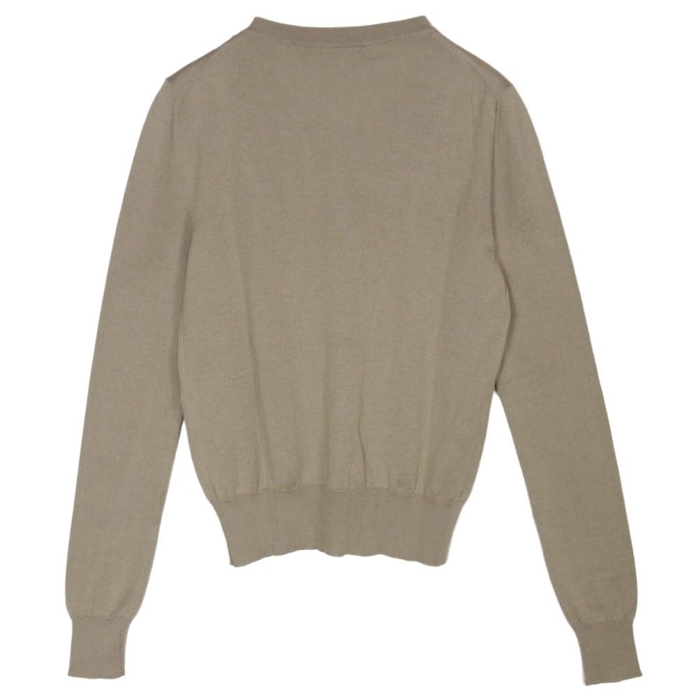 DOLCE&GABBANA ドルチェアンドガッバーナ レース クルーネック シルク カーディガン ベージュ系 36【中古】
