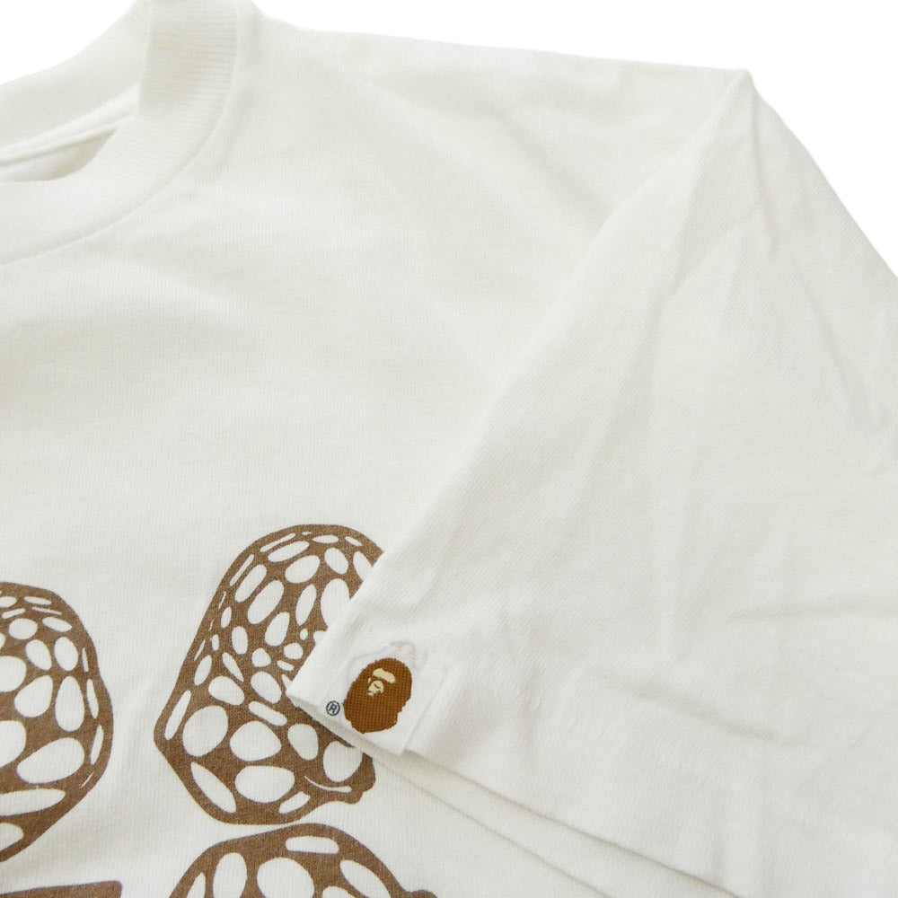 A BATHING APE アベイシングエイプ 90s anvilタグ キュービック キューブ プリント 半袖 Tシャツ ホワイト系 M【中古】