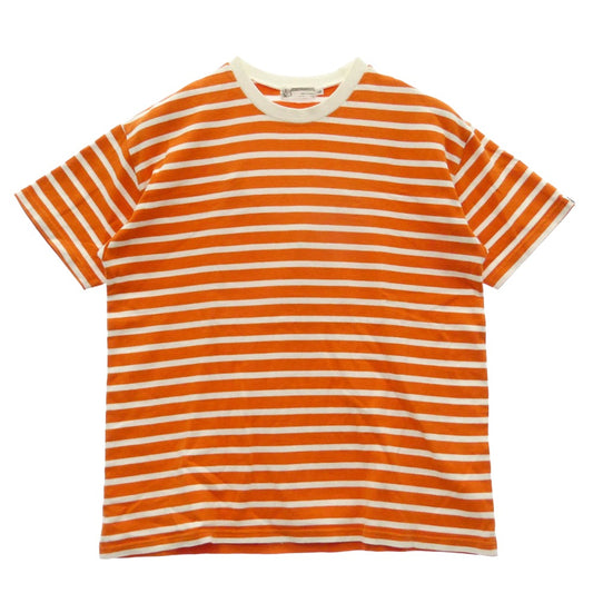 A BATHING APE アベイシングエイプ 90s ボーダー 半袖 Tシャツ オレンジ系 L【中古】