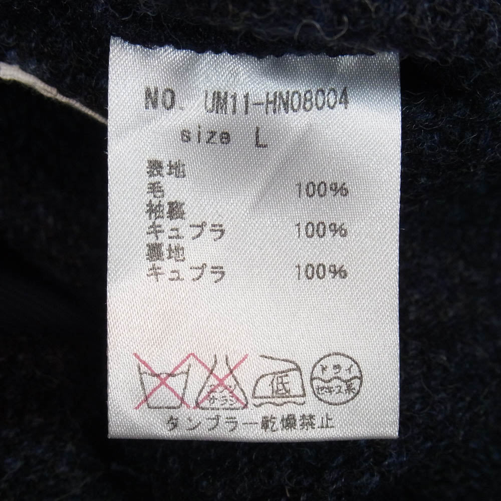 URBAN RESEARCH アーバンリサーチ UM11-HN08004 moon社製生地 本切羽 ツイード 2B テーラードジャケット ダークネイビー系 L【中古】