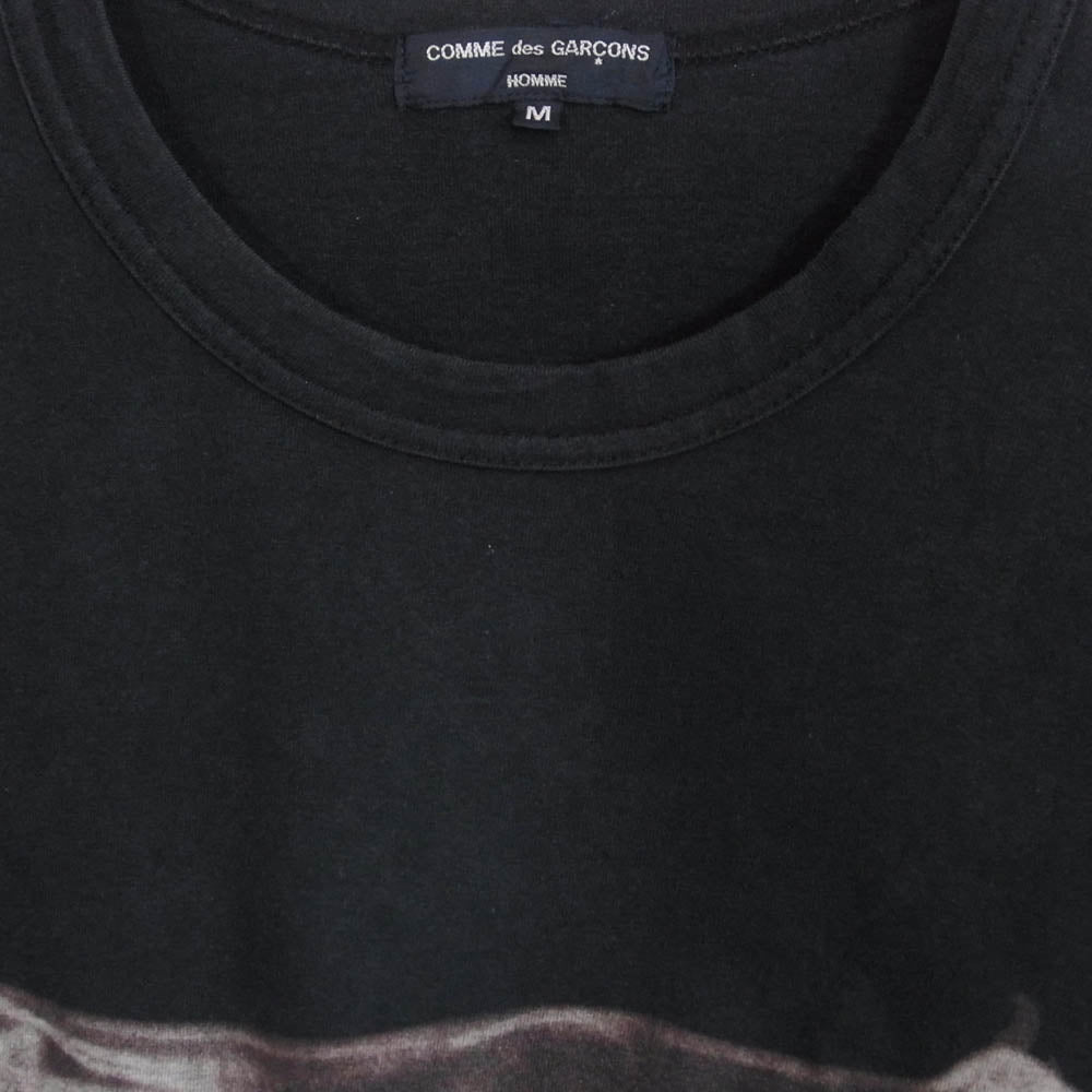 COMME des GARCONS HOMME コムデギャルソンオム 05SS HO-T016 AD2004 アニマルスケルトンプリント 半袖 Tシャツ ブラック系 M【中古】