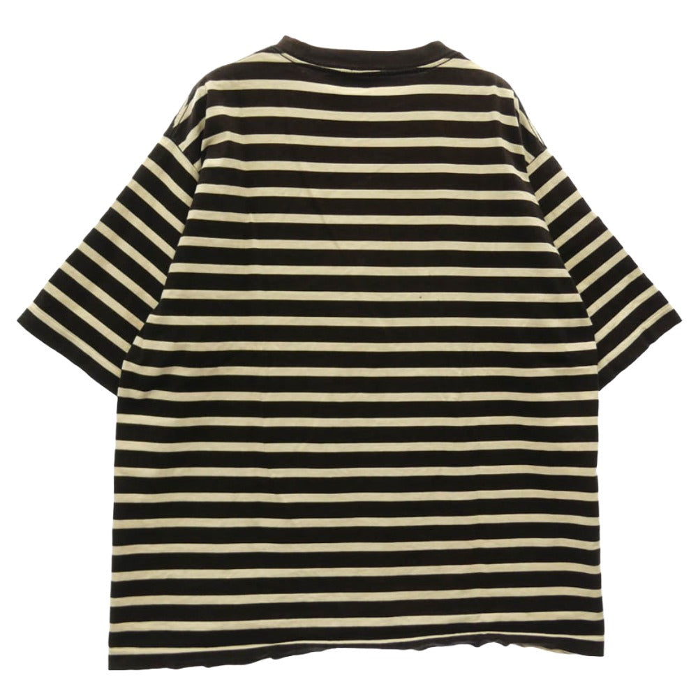 COMOLI コモリ K01-05003 クルーネック ボーダー 半袖 Tシャツ 3【中古】