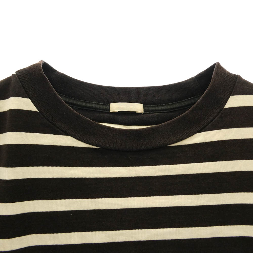COMOLI コモリ K01-05003 クルーネック ボーダー 半袖 Tシャツ 3【中古】