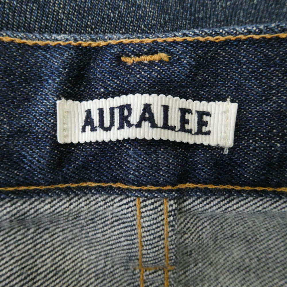 AURALEE オーラリー A9SP01DM HARD TWIST DENIM 5P PANTS ハードツイスト デニム 5ポケットパンツ インディゴブルー系 32【中古】