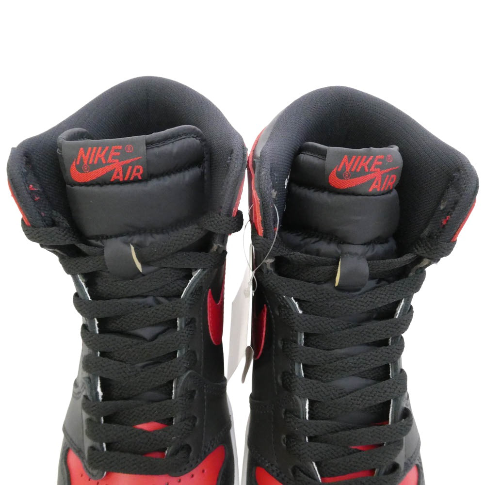 NIKE ナイキ HV6674-067 【フェイクバスターズ鑑定済み】Air Jordan 1 High 85 Bred エアジョーダン1 ハイ 85 ブレッド ハイカット スニーカー ブラック系 レッド系 27㎝【極上美品】【中古】