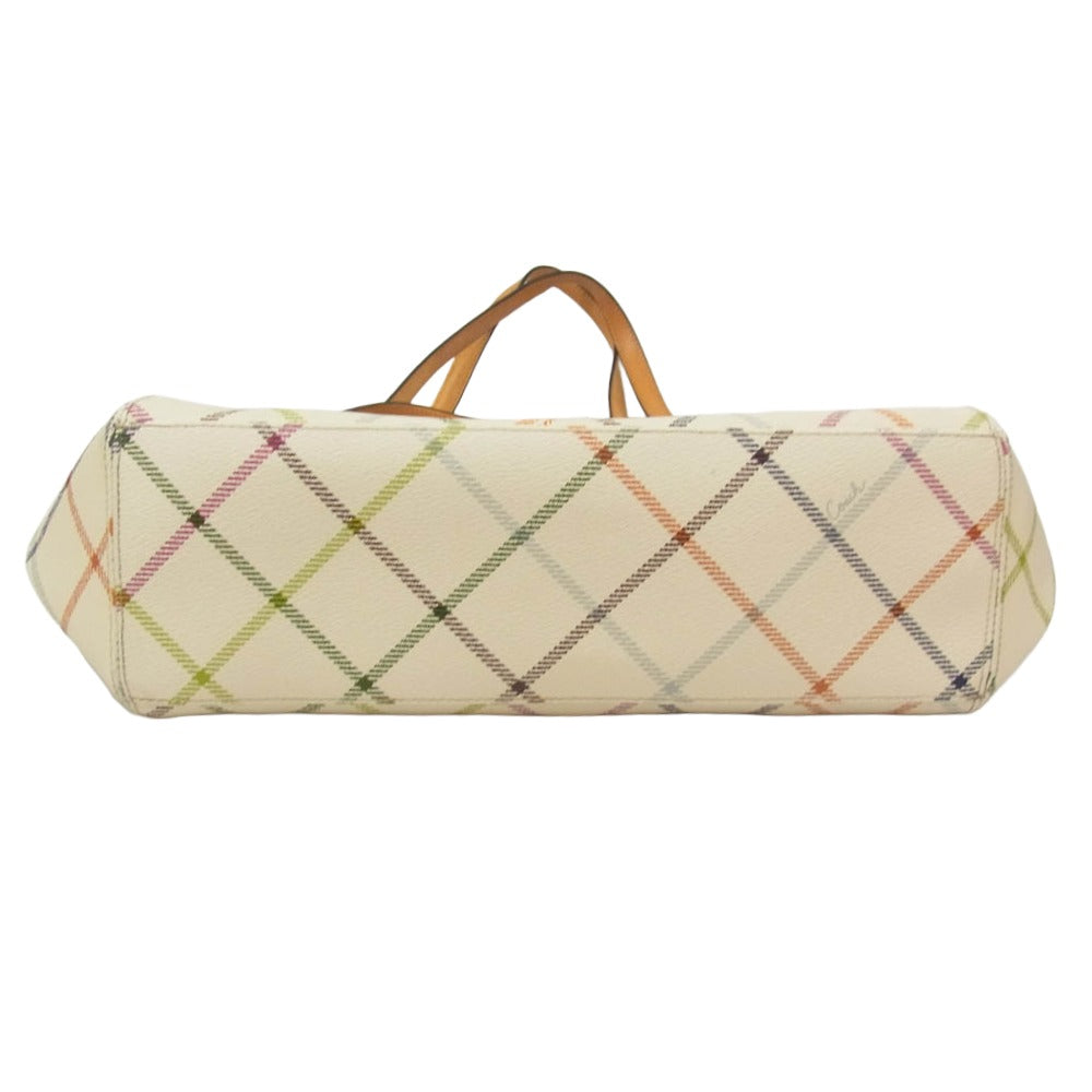 COACH コーチ F21924 2WAY レザー ショルダートート バッグ オフホワイト系【中古】