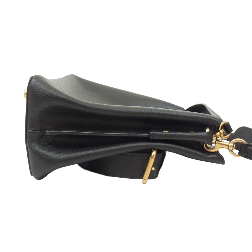 COACH コーチ C2621 ウィロウ 2WAY ショルダー ハンド レザー バッグ ブラック系【中古】