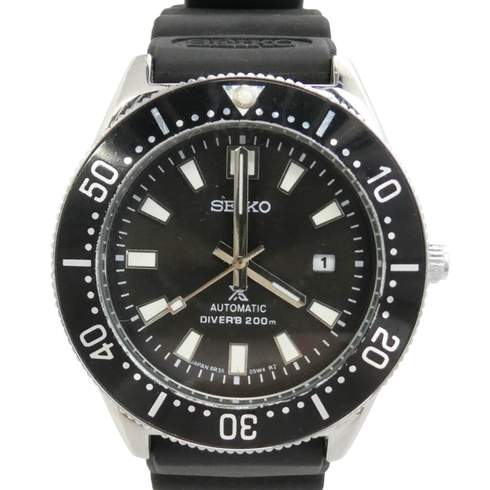 SEIKO セイコー 6R35-00P0 プロスペックス ダイバー スキューバ ラバー 自動巻き 腕時計 ブラック系 シルバー系【中古】