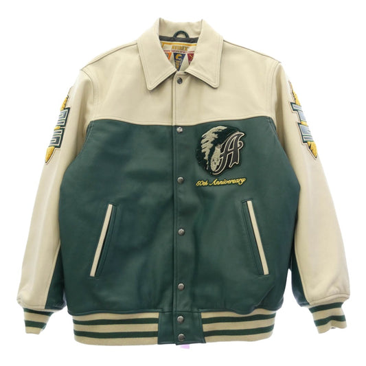 AVIREX アヴィレックス STABRIDGE スタブリッジ 25AW x STABRIDGE スタブリッジ Varsity Jacket バーシティ ジャケット ブルゾン グリーン系 M【美品】【中古】