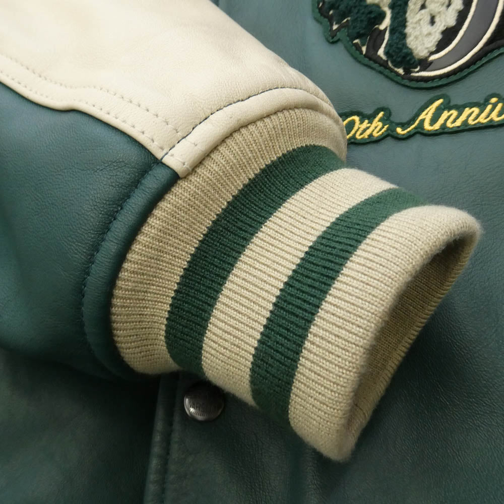 AVIREX アヴィレックス STABRIDGE スタブリッジ 25AW x STABRIDGE スタブリッジ Varsity Jacket バーシティ ジャケット ブルゾン グリーン系 M【美品】【中古】