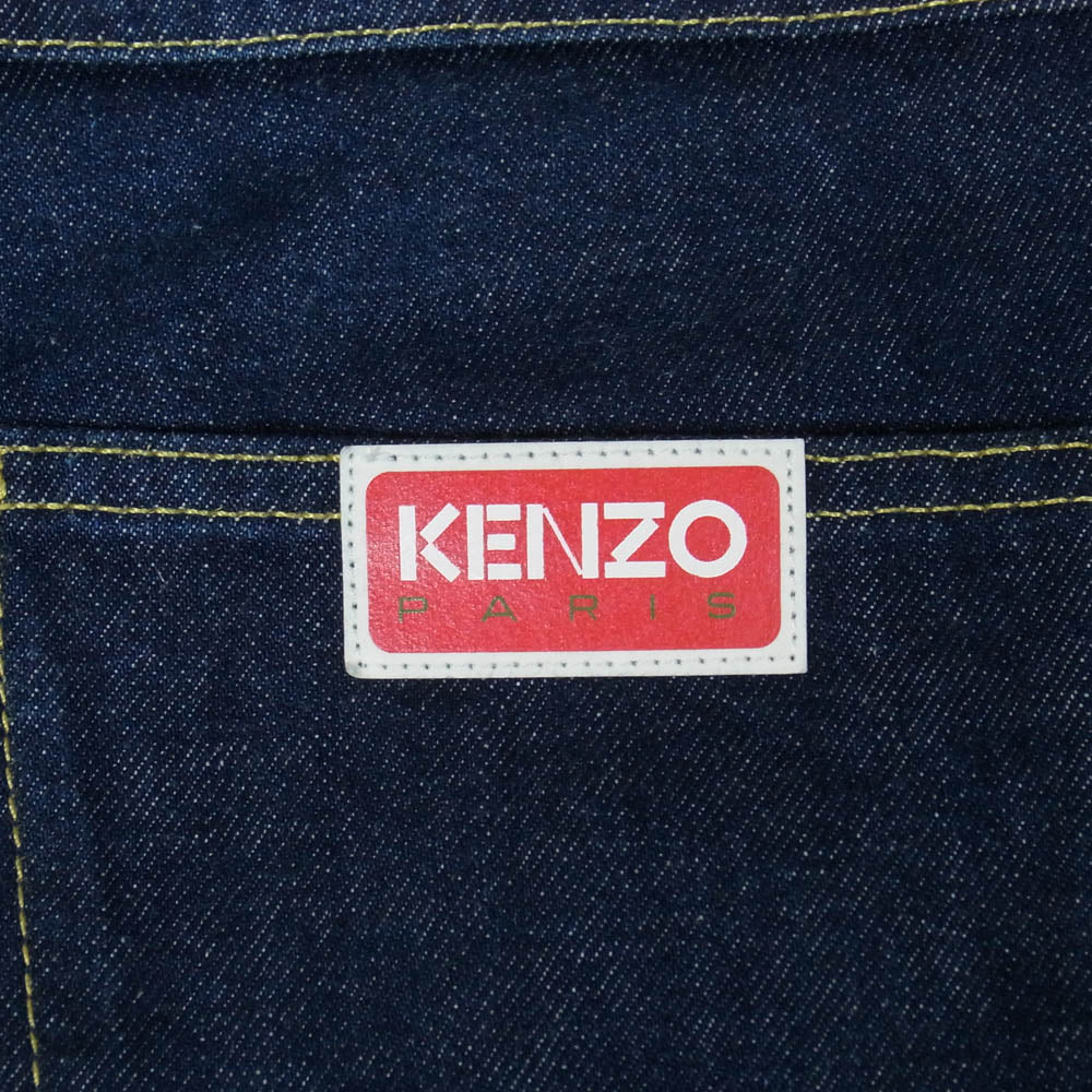 KENZO ケンゾー FD65DP3316A1 RINSE ASAGAO STRAIGHT JEANS ストレート ジーンズ ボタンフライ デニム パンツ インディゴブルー系 US32【中古】