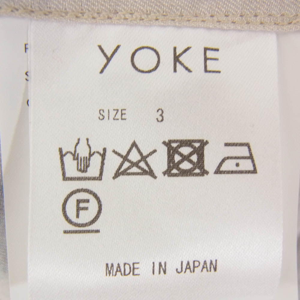 YOKE ヨーク 25SS YK25SS0933SH LANDSCAPE PRINTED OPEN COLLAR SHIRT ランドスケープ プリント オープンカラー 半袖 シャツ ベージュ系 3【中古】