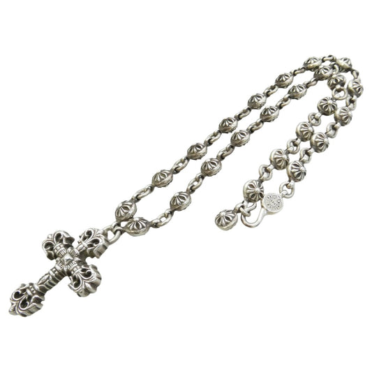 CHROME HEARTS クロムハーツ（原本有） #1 CRSBL CHN FILIG CRS クロスボールチェーン フィリグリークロスXS ネックレス シルバー系【中古】