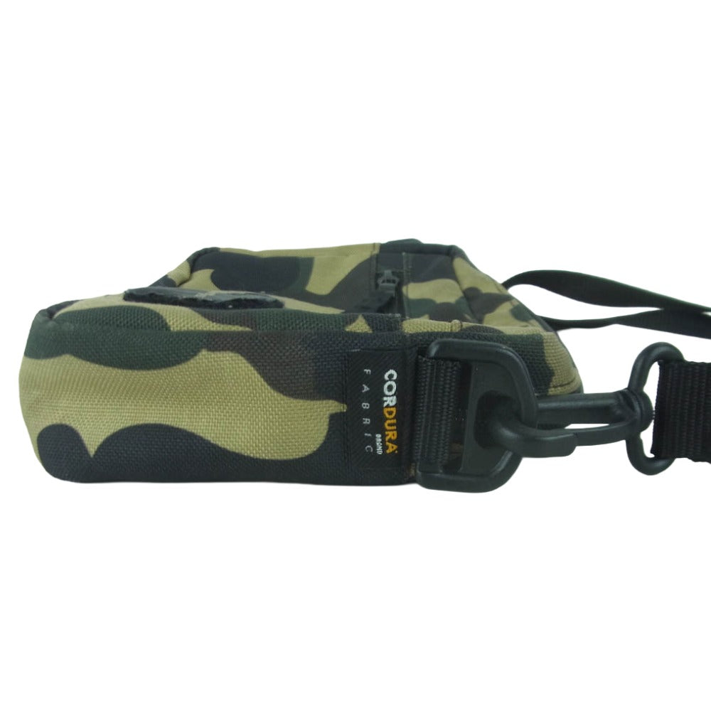 A BATHING APE アベイシングエイプ 001GDC201015X 1st ファースト カモ 猿迷彩 CORDURA コーデュラ ポーチ ショルダー バッグ グリーン系 カーキ系 ブラック系【中古】