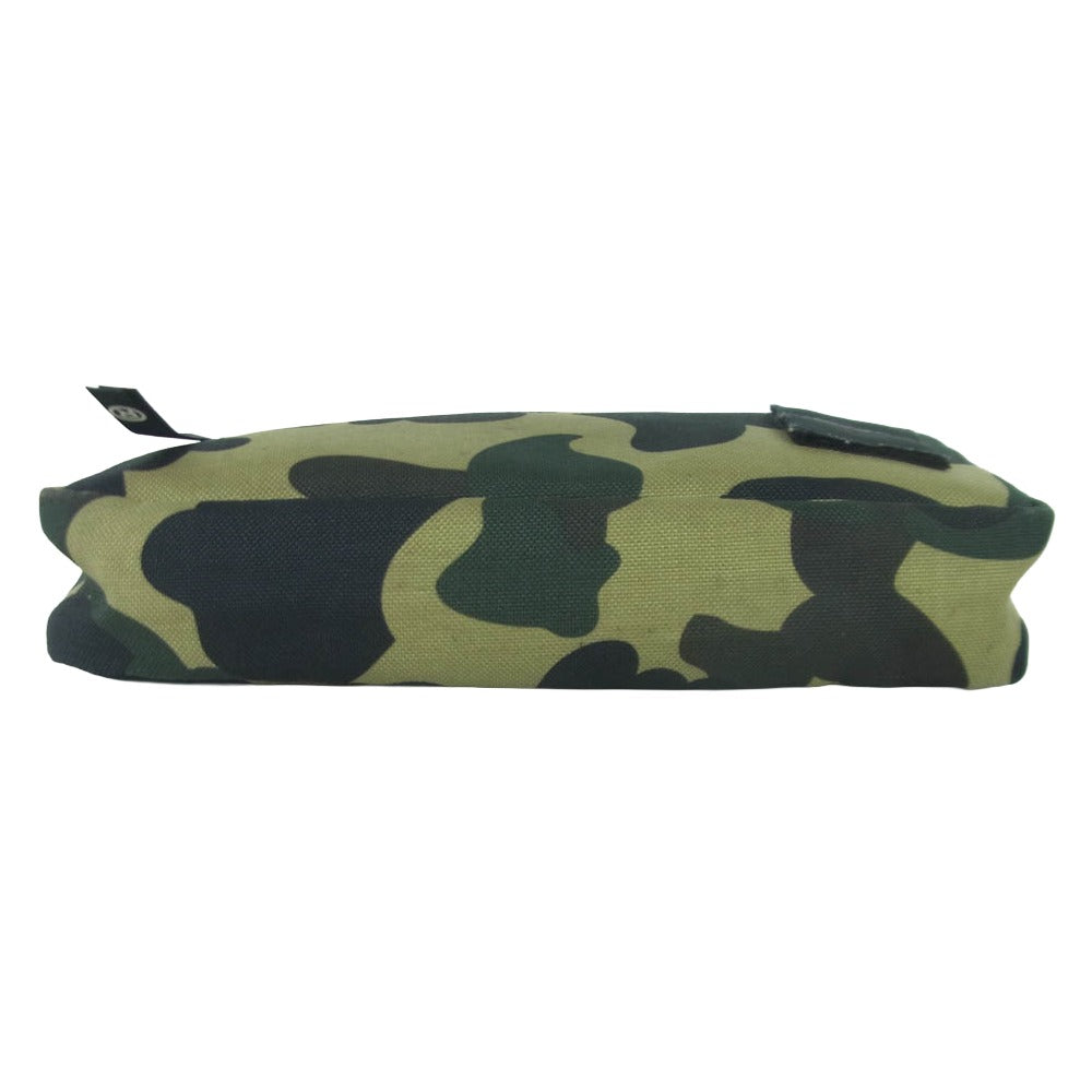 A BATHING APE アベイシングエイプ 001GDC201015X 1st ファースト カモ 猿迷彩 CORDURA コーデュラ ポーチ ショルダー バッグ グリーン系 カーキ系 ブラック系【中古】