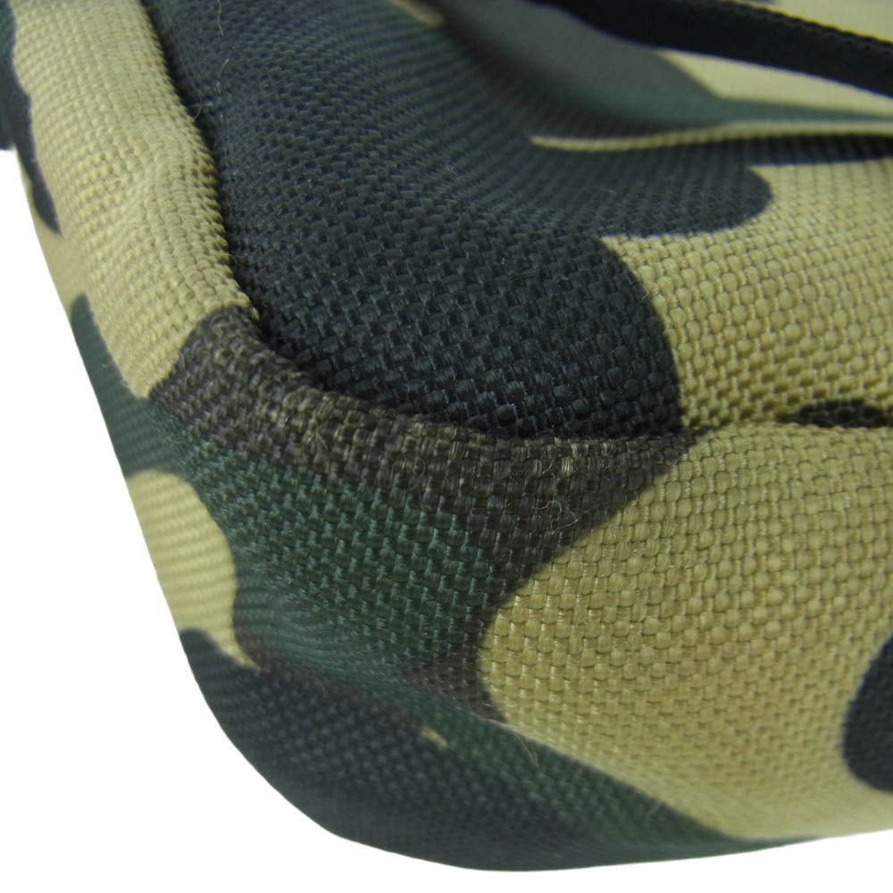 A BATHING APE アベイシングエイプ 001GDC201015X 1st ファースト カモ 猿迷彩 CORDURA コーデュラ ポーチ ショルダー バッグ グリーン系 カーキ系 ブラック系【中古】