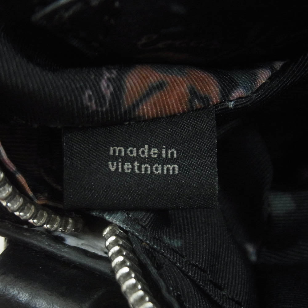 COACH コーチ M1947-91066 Cロゴ 裏地ナイロン 花柄 レザー ウエスト ポーチ ショルダー バッグ ブラック系【中古】