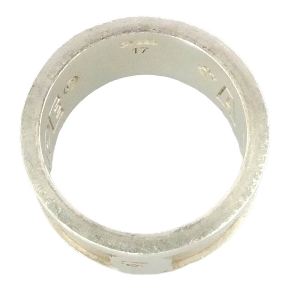 A BATHING APE アベイシングエイプ 猿フェイス サークルR LOGO SV925 刻印 RING ロゴデザイン リング シルバー系 16.5号【中古】