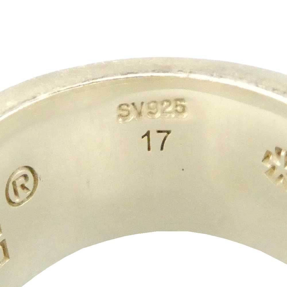 A BATHING APE アベイシングエイプ 猿フェイス サークルR LOGO SV925 刻印 RING ロゴデザイン リング シルバー系 16.5号【中古】