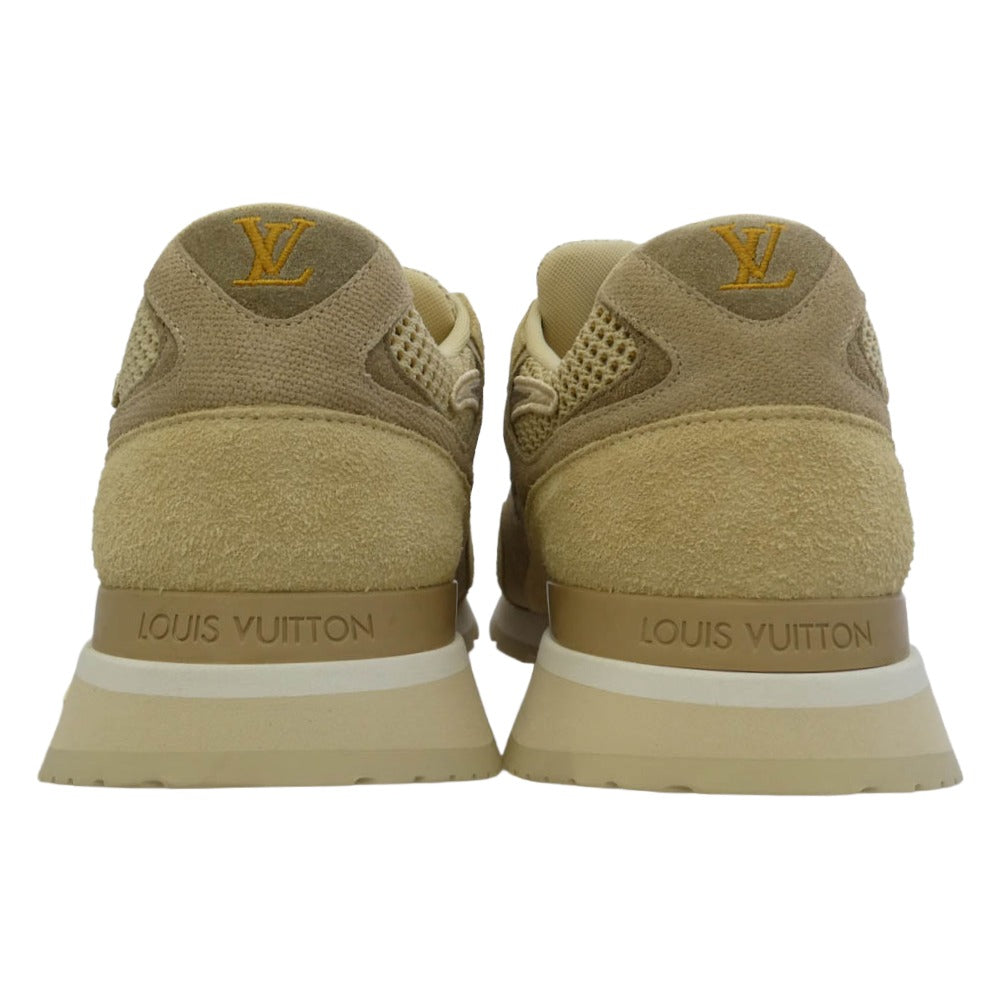 LOUIS VUITTON ルイ・ヴィトン Run Away Sneaker ランアウェイ ライン スエード スニーカー ベージュ系 8【極上美品】【中古】