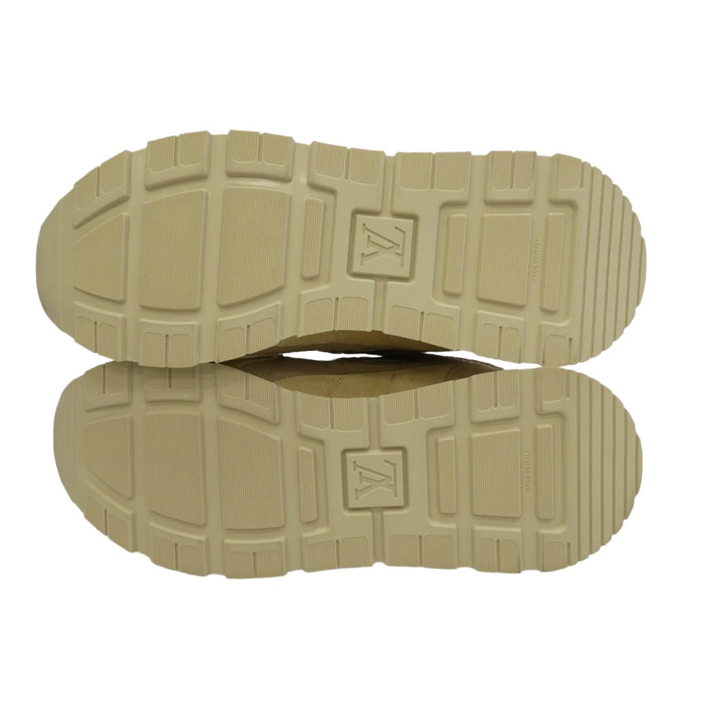 LOUIS VUITTON ルイ・ヴィトン Run Away Sneaker ランアウェイ ライン スエード スニーカー ベージュ系 8【極上美品】【中古】