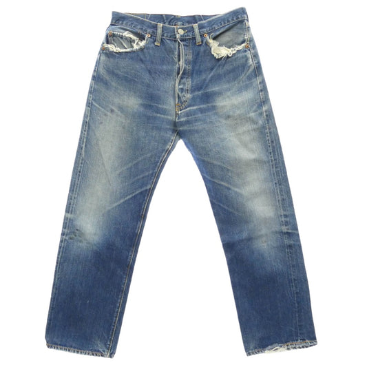 Levi's リーバイス 70s 501 BIGE ボタン裏4 ボタンフライ ストレート パンツ インディゴブルー系【中古】