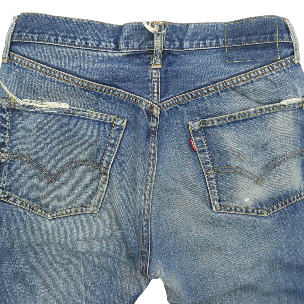Levi's リーバイス 70s 501 BIGE ボタン裏4 ボタンフライ ストレート パンツ インディゴブルー系【中古】