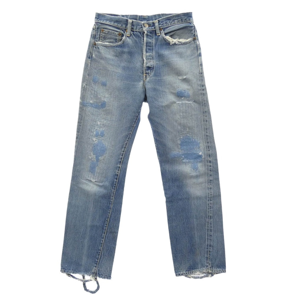 Levi's リーバイス 60s 501 BIGE 移行期 ボタン裏刻印E Vステッチ ボタンフライ ストレート パンツ インディゴブルー系 サイズ表記無し【中古】