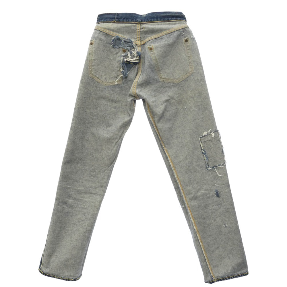 Levi's リーバイス 50s~60s 501XX ボタン裏刻印12 隠しリベット Vステッチ オフセットセンターループ ボタンフライ ストレート パンツ インディゴブルー系 サイズ表記無し【中古】