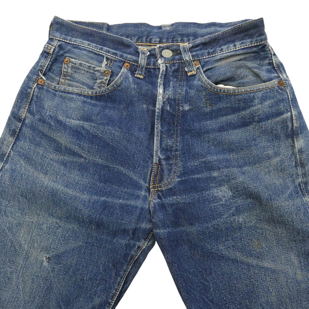 Levi's リーバイス 50s~60s 501XX ボタン裏刻印12 隠しリベット Vステッチ オフセットセンターループ ボタンフライ ストレート パンツ インディゴブルー系 サイズ表記無し【中古】