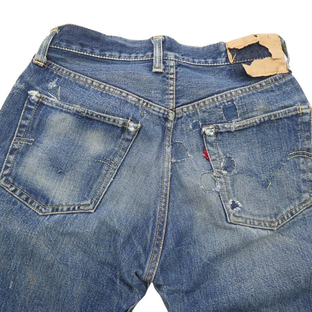 Levi's リーバイス 50s~60s 501XX ボタン裏刻印12 隠しリベット Vステッチ オフセットセンターループ ボタンフライ ストレート パンツ インディゴブルー系 サイズ表記無し【中古】