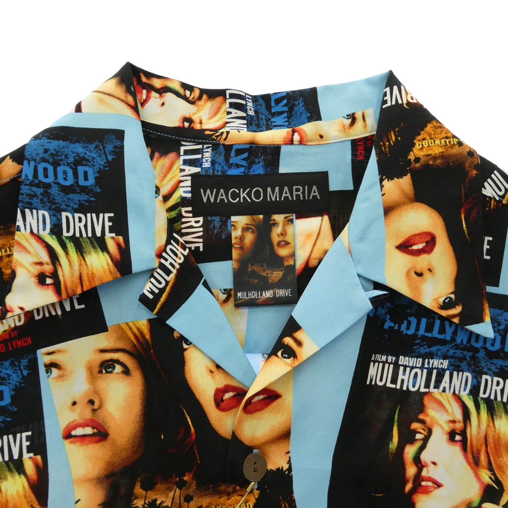 WACKO MARIA ワコマリア 26SS MD-WM-HI01 MULHOLLAND DRIVE S/S HAWAIIAN SHIRT TYPE-1 マルホランド・ドライブ ハワイアン アロハ 開襟 オープンカラー 半袖 シャツ Mサイズ ライトブルー系 M【新古品】【未使用】【中古】