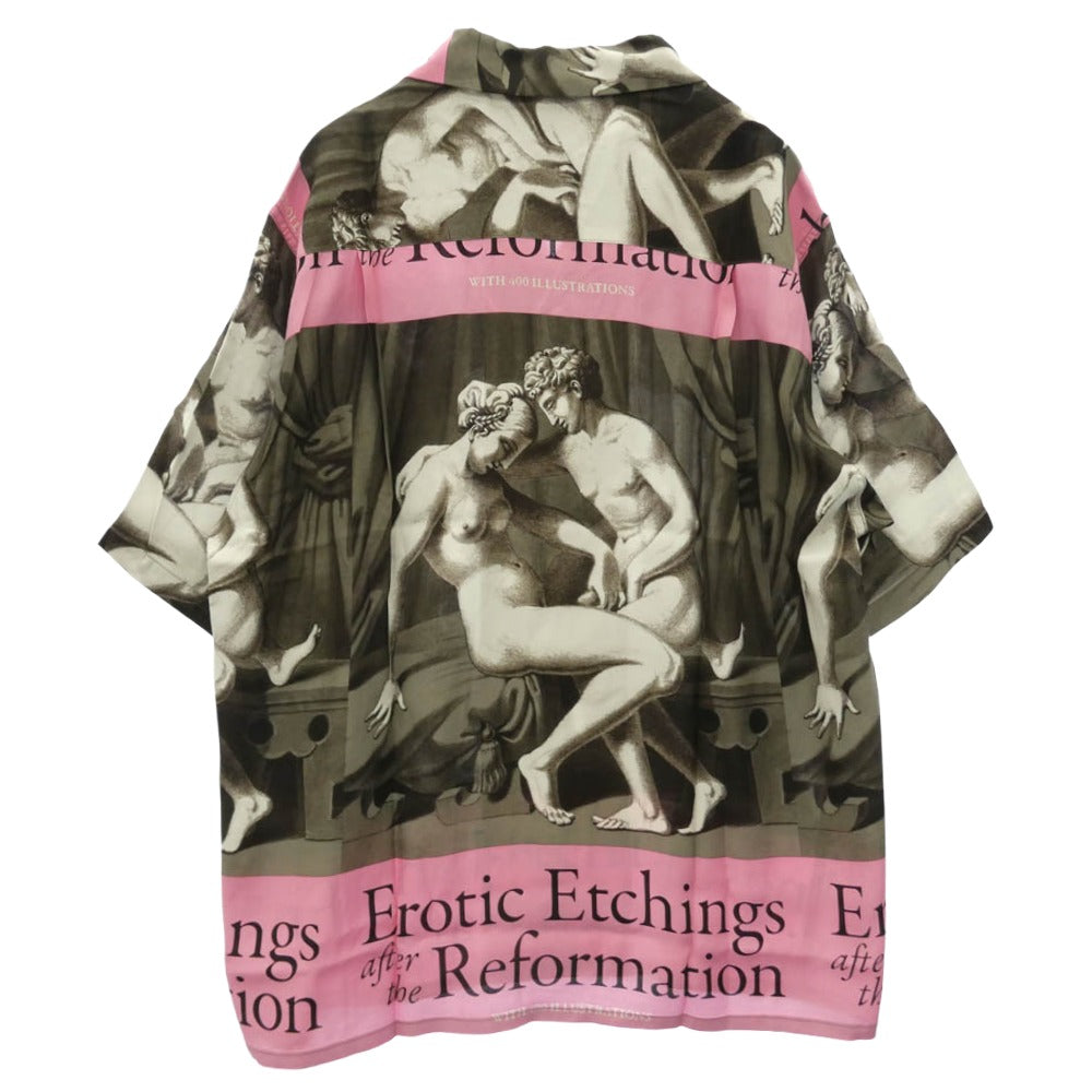 WACKO MARIA ワコマリア 26SS TPS-WM-HI04 T.P.S. S/S HAWAIIAN SHIRT TYPE-4 ハワイアン アロハ 開襟 オープンカラー 半袖 シャツ Mサイズ ピンク系 ブラウン系 M【新古品】【未使用】【中古】