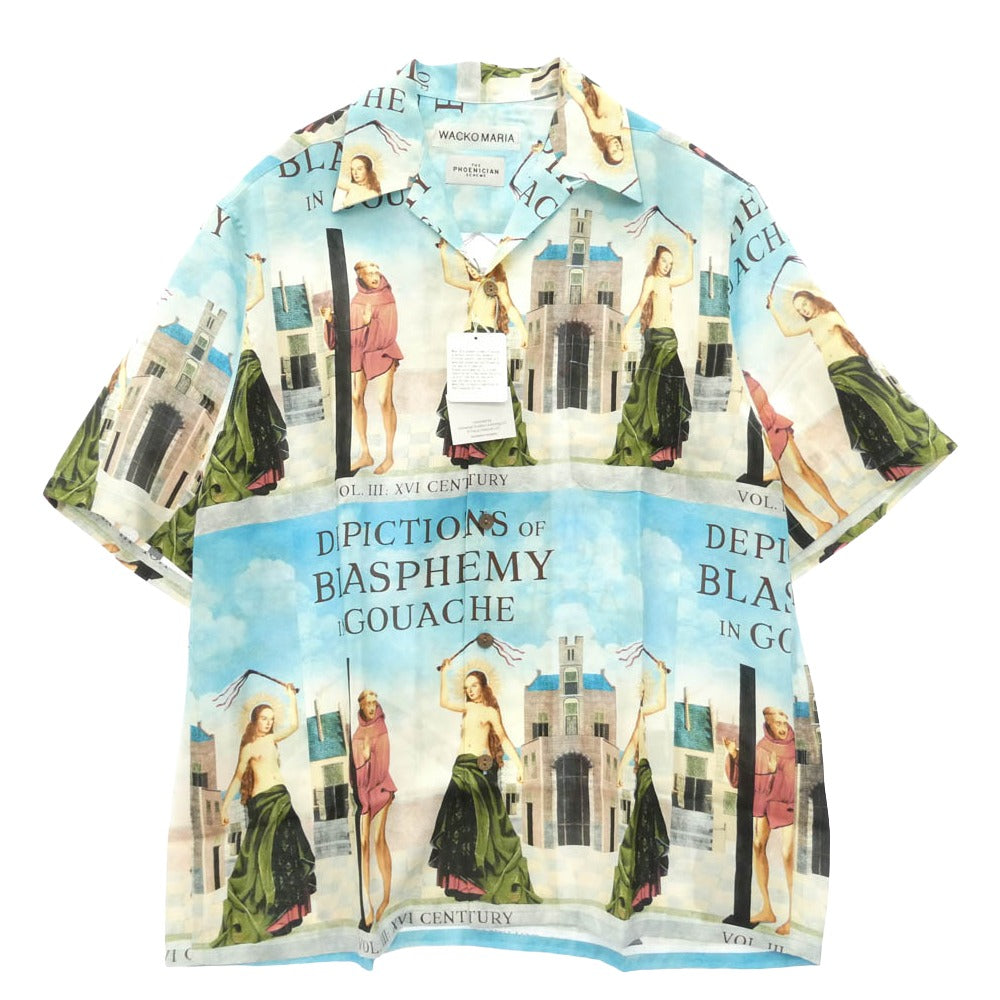 WACKO MARIA ワコマリア 26SS MD-WM-HI03 MULHOLLAND DRIVE S/S HAWAIIAN SHIRT TYPE-3 マルホランド・ドライブ ハワイアン アロハ 開襟 オープンカラー 半袖 シャツ イエロー系 M【新古品】【未使用】【中古】 WACKO MARIA ワコマリア 26SS MD-WM-HI03 MULHOLLAND DRIVE S/S