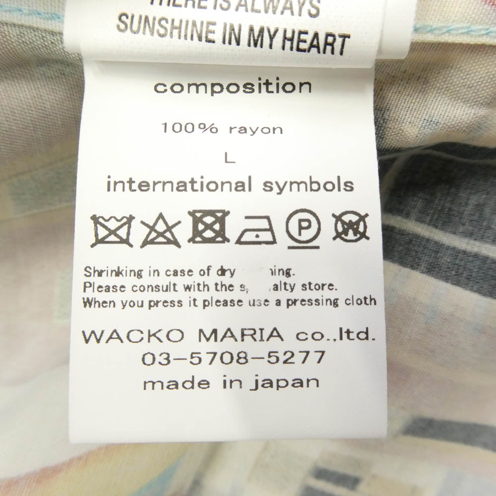 WACKO MARIA ワコマリア 26SS TPS-WM-HI05 T.P.S. S/S HAWAIIAN SHIRT TYPE-5 ハワイアン アロハ 開襟 オープンカラー 半袖 シャツ Lサイズ マルチカラー系 L【新古品】【未使用】【中古】