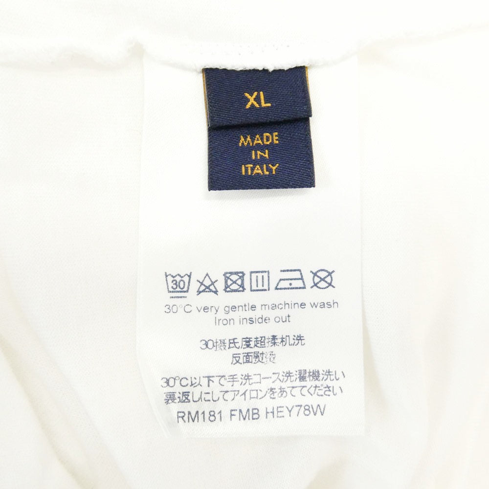 LOUIS VUITTON ルイ・ヴィトン POP UP STORE 限定 グラフィック ペイント ロゴ Tシャツ 半袖 カットソー ホワイト系 XL【中古】