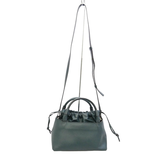 カロリーナサントドミンゴ SIRENA シレナ 2way レザー クロスボディ ショルダー ハンド バッグ モスグリーン系【中古】