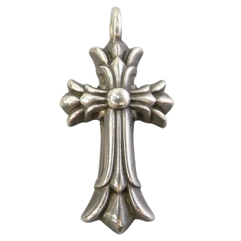 CHROME HEARTS クロムハーツ（原本有） DBL CH CRS ダブル CH クロス チャーム ペンダントトップ シルバー系【中古】