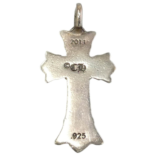 CHROME HEARTS クロムハーツ（原本有） DBL CH CRS ダブル CH クロス チャーム ペンダントトップ シルバー系【中古】