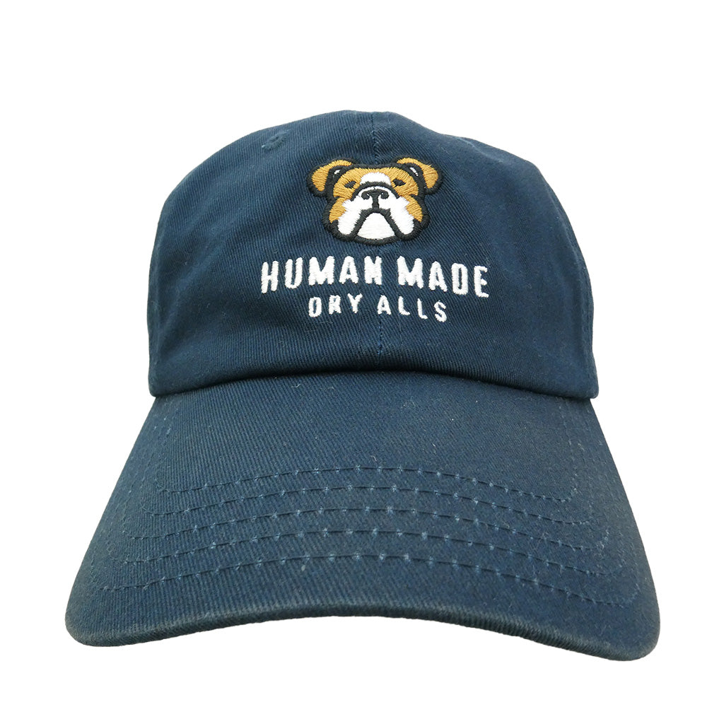 HUMAN MADE ヒューマンメイド ロゴ ブルドッグ 刺繍 キャップ ダークネイビー系【中古】