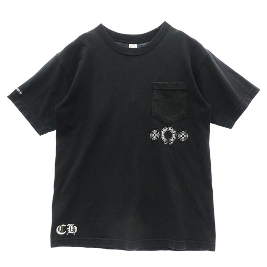 CHROME HEARTS クロムハーツ（原本無） CH T SHRT バック ホースシュー CH プラス プリント 半袖 Tシャツ ブラック系 M【中古】