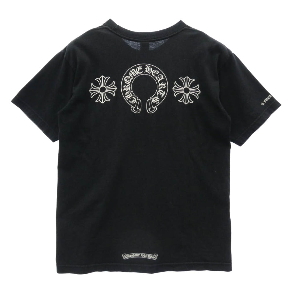CHROME HEARTS クロムハーツ（原本無） CH T SHRT バック ホースシュー CH プラス プリント 半袖 Tシャツ ブラック系 M【中古】