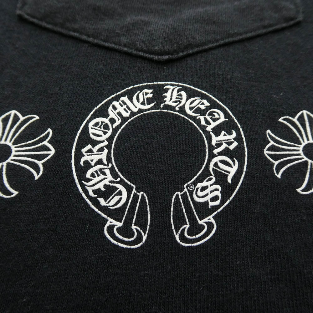 CHROME HEARTS クロムハーツ（原本無） CH T SHRT バック ホースシュー CH プラス プリント 半袖 Tシャツ ブラック系 M【中古】