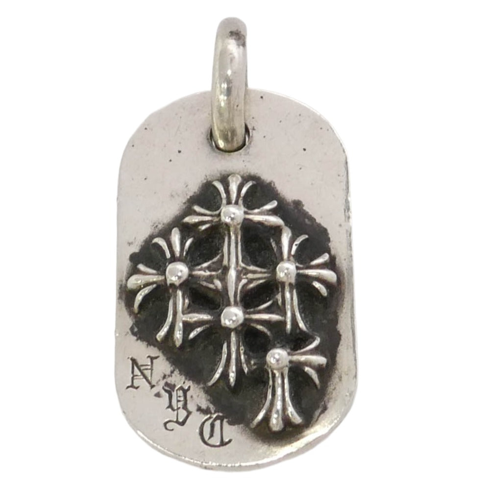 CHROME HEARTS クロムハーツ（原本無） NYC RAISED CEM CRS DOG TAG NYC限定 レイズド セメタリー クロス ドッグタグ ペンダントトップ シルバー系【中古】