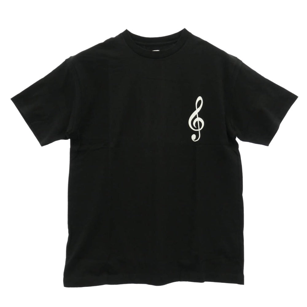 SEQUEL シークエル SQ-22AW-ST-09 T-SHIRT 音符 プリント 半袖 Tシャツ ブラック系 L【新古品】【未使用】【中古】